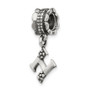 Sterling Silver Reflections Letter H Dangle Bead