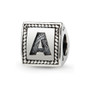 Sterling Silver Reflections Letter A Triangle Block Bead