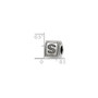 Sterling Silver Reflections Letter S Triangle Block Bead