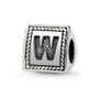 Sterling Silver Reflections Letter W Triangle Block Bead