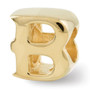 Sterling Silver Gold-plated Reflections Letter B Bead