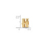 Sterling Silver Gold-plated Reflections Letter H Bead