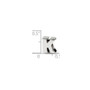 Sterling Silver Reflections Letter K Bead