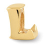 Sterling Silver Gold-plated Reflections Letter L Bead