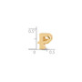 Sterling Silver Gold-plated Reflections Letter P Bead