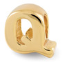 Sterling Silver Gold-plated Reflections Letter Q Bead