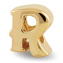 Sterling Silver Gold-plated Reflections Letter R Bead