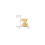 Sterling Silver Gold-plated Reflections Letter Z Bead