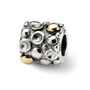 Sterling Silver & 14k Reflections Dots Bali Bead