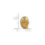 Sterling Silver Reflections Yellow w/Platinum Foil Ceramic Bead