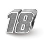 Sterling Silver LogoArt NASCAR #18 Kyle Busch Bead