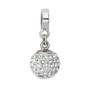 Sterling Silver Reflections April Swarovski Crystal Ball Dangle Bead