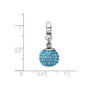 Sterling Silver Reflections March Swarovski Crystal Ball Dangle Bead