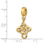 Sterling Silver Gold-plated Reflections Celtic Cross Dangle Bead