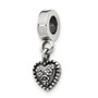 Sterling Silver Reflections Heart Dangle Bead