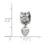 Sterling Silver Reflections Heart Dangle Bead