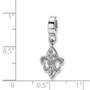 Sterling Silver Reflections Clear Swarovski Crystal Fleur De Lis Bead