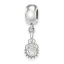 Sterling Silver Rh-plated LogoArt The Citadel Small Dangle Bead