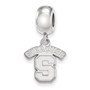 Sterling Silver Rh-plated LogoArt Syracuse University Small Dangle Bead
