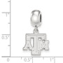 Sterling Silver Rh-plated LogoArt Texas A&M University Small Dangle Bead