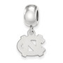 SS Rh-p LogoArt University of North Carolina XS Dangle Bead Charm