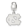 Sterling S. Rh-p LogoArt University of North Carolina Small Dangle Bead