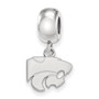 Sterling S. Rh-p LogoArt Kansas State University XS Dangle Bead Charm