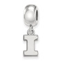 Sterling S. Rh-p LogoArt University of Illinois XS Dangle Bead Charm