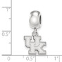 Sterling S. Rh-p LogoArt University of Kentucky XS Dangle Bead Charm