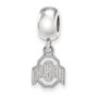 Sterling S. Rh-plated LogoArt Ohio State University XS Dangle Bead Charm