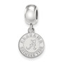 Sterling Silver Rh-plated LogoArt University of Alabama Small Dangle Bead