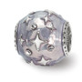 Sterling Silver Reflections Lavender Enameled, Swarovksi Crystal & Silve