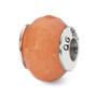 Sterling Silver Reflections Peach Quartz Stone Bead