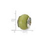 Sterling Silver Reflections Apple Green Quartz Stone Bead