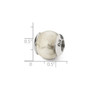 Sterling Silver Reflections White Howlite Stone Bead