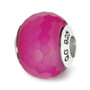 Sterling Silver Reflections Fuchsia Cracked Agate with Shell Stone Bead