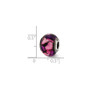 Sterling Silver Reflections Italian Pink Decorative Overlay Glass Bead