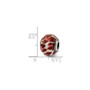 Sterling Silver Reflections Italian Pink & Brown w/Glitter Glass Bead