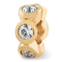 Sterling Silver Gold-plated Reflections April Swarovski Crystal Bead