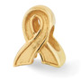 Sterling Silver Gold-plated Reflections Awareness Ribbon Bead