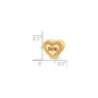 Sterling Silver Gold-plated Reflections Mom Heart Bead