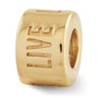 Sterling Silver Gold-plated Reflections Live Laugh Love Spacer Bead
