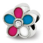 Sterling Silver Reflections Kids Enameled Flower Bead