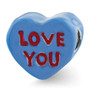 Sterling Silver Reflections Kids Love You Enameled Heart Bead