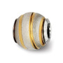 Sterling Silver Reflections Gold-plated Laser Cut Bead