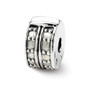 Sterling Silver Reflections Hinged Dotted Clip Bead