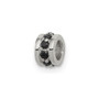 Sterling Silver Black CZ Spacer Enhancer