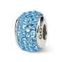 Sterling Silver Reflections March Full Swarovski Crystal Bead