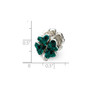 Sterling Silver Reflections Green Swarovski Crystal Clover Bead