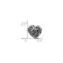 Sterling Silver Reflections Marcasite Heart Bead